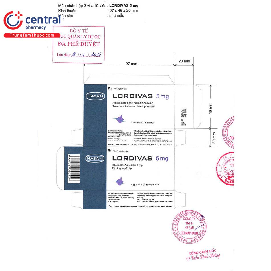 thuoc lordivas 5mg hdsd 1 C0746