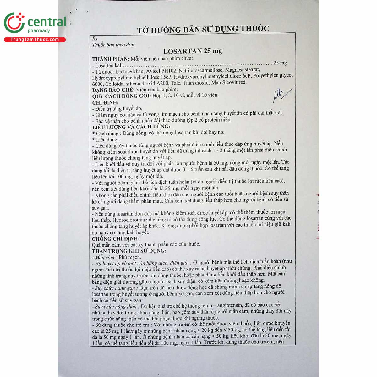 thuoc losartan 25mg domesco 10 I3373 thuoc losartan 25mg domesco 10 I3373