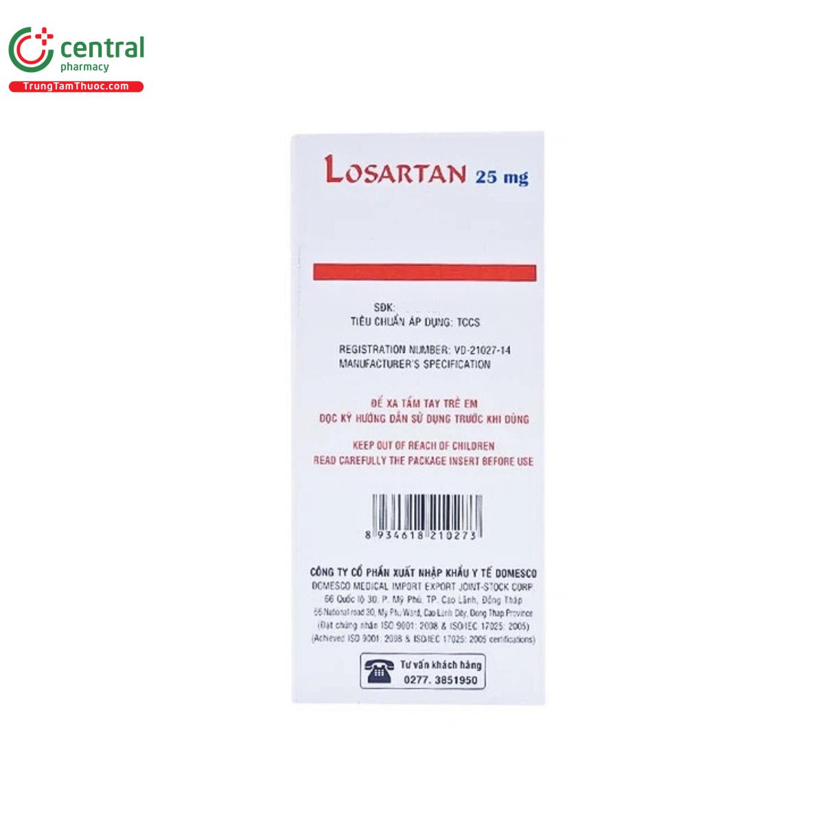 thuoc losartan 25mg domesco 4 A0755 thuoc losartan 25mg domesco 4 A0755