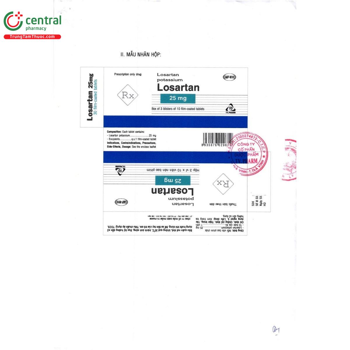 thuoc losartan 25mg tv pharm 9 D1502 thuoc losartan 25mg tv pharm 9 D1502