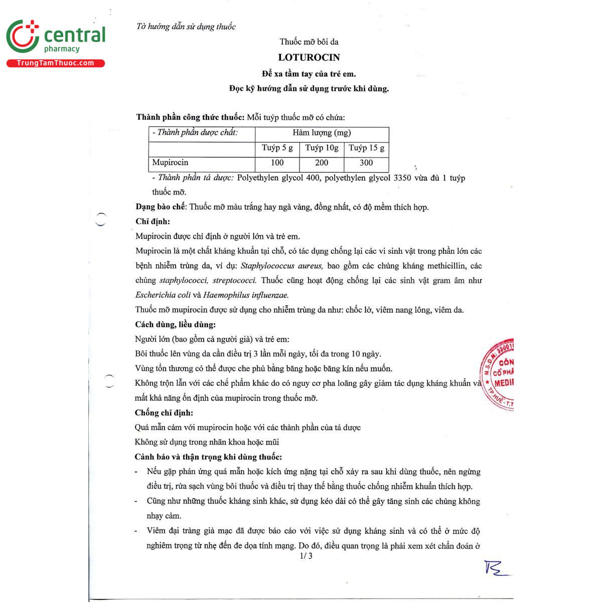 thuoc loturocin 2 5 O6170 thuoc loturocin 2 5 O6170