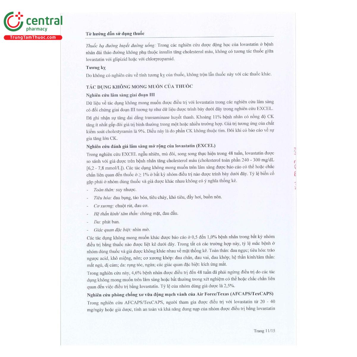 thuoc lovastatin mcn 10 13 A0672 thuoc lovastatin mcn 10 13 A0672