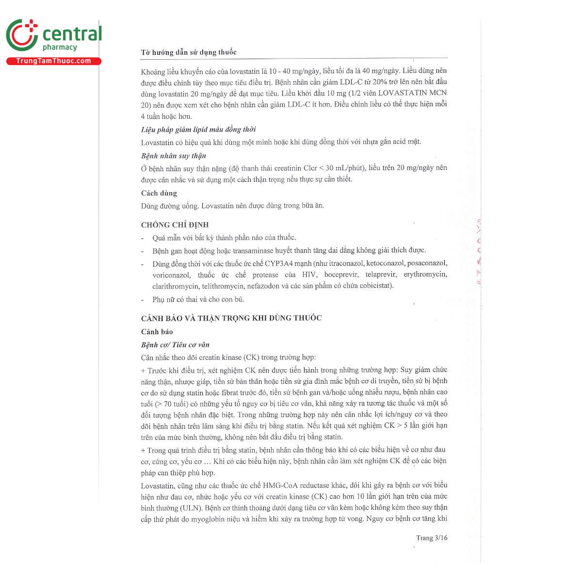 thuoc lovastatin mcn 20 5 H3386 thuoc lovastatin mcn 20 5 H3386