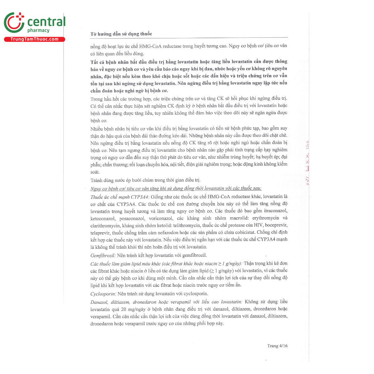 thuoc lovastatin mcn 20 6 O5023 thuoc lovastatin mcn 20 6 O5023