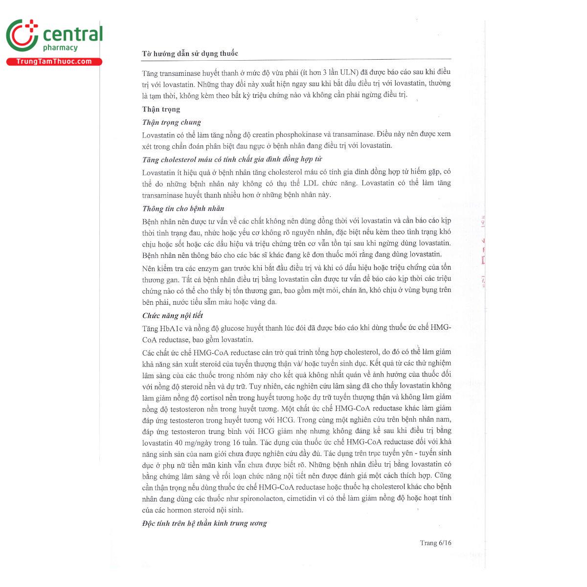 thuoc lovastatin mcn 20 8 B0748 thuoc lovastatin mcn 20 8 B0748