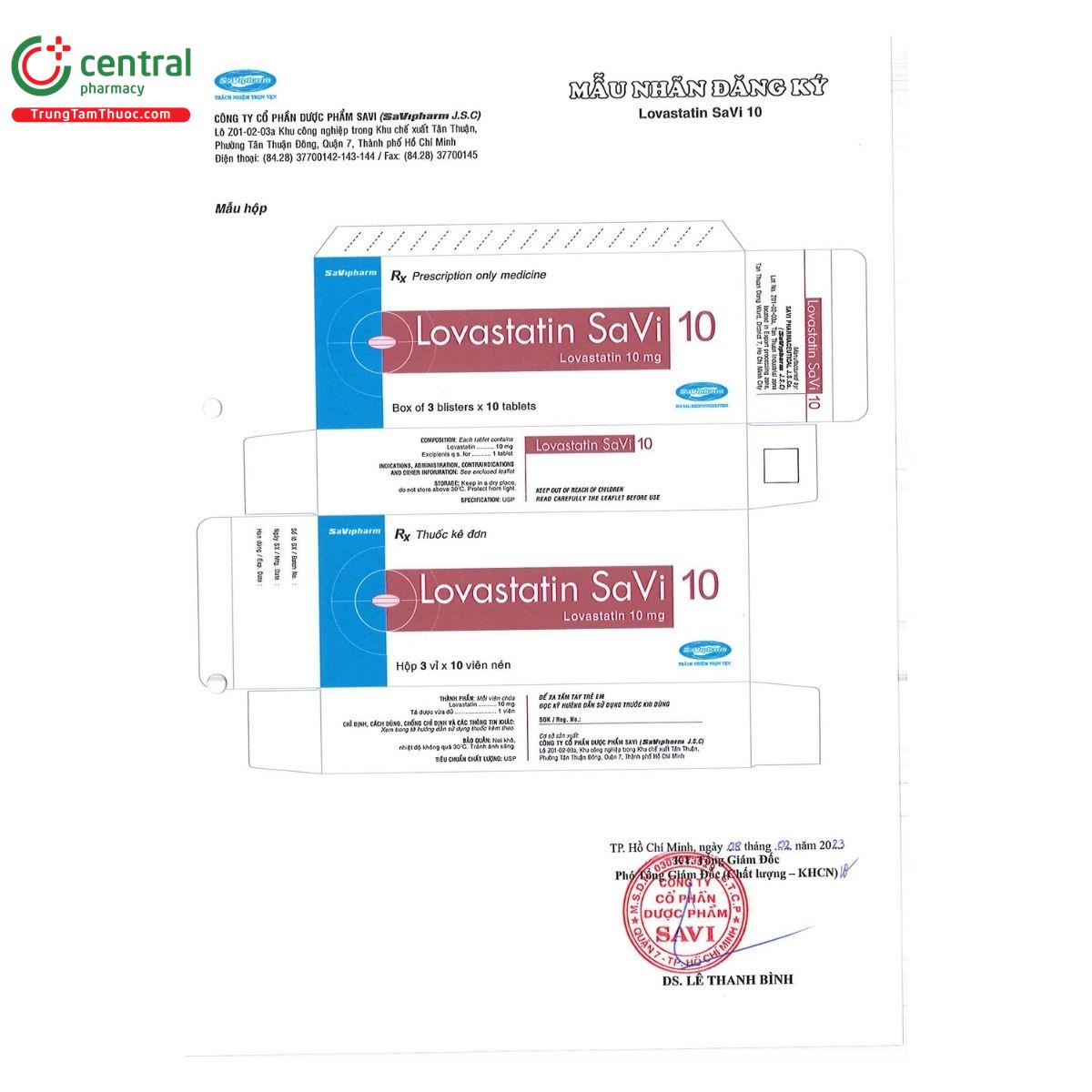 thuoc lovastatin savi 10 2 Q6117 thuoc lovastatin savi 10 2 Q6117