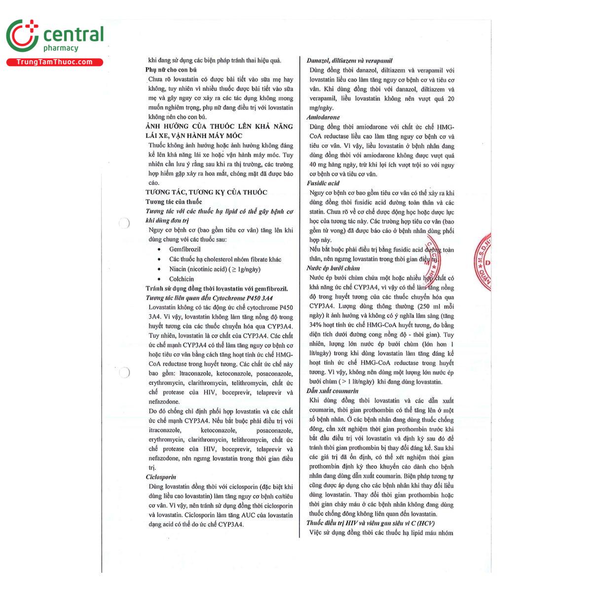 thuoc lovastatin savi 10 8 S7701 thuoc lovastatin savi 10 8 S7701