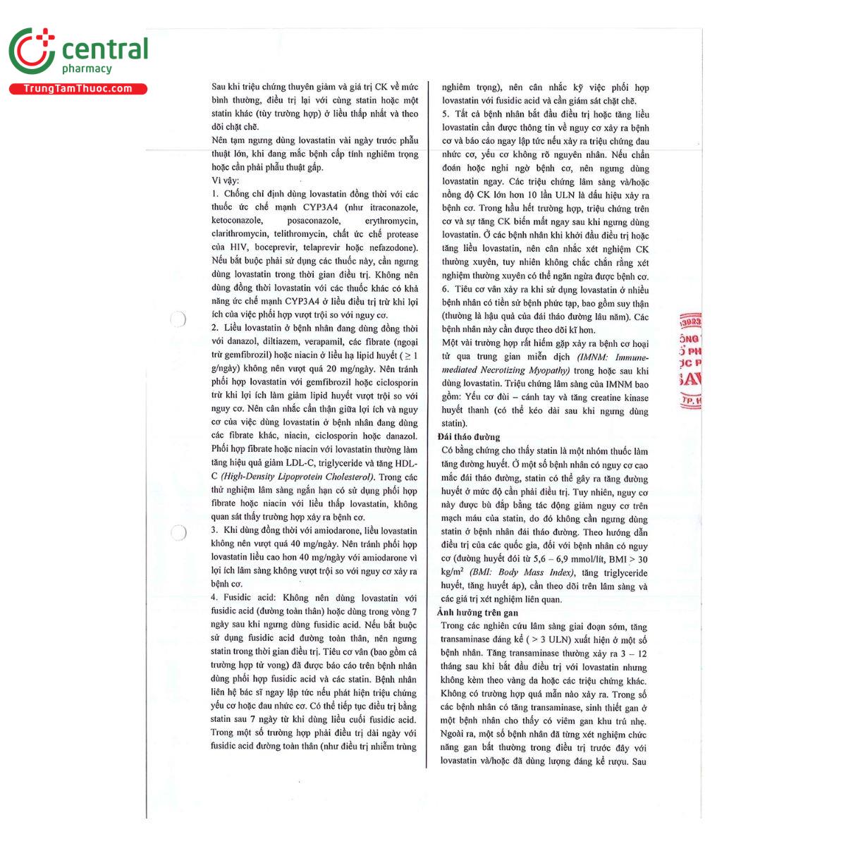 thuoc lovastatin savi 20 6 H3323 thuoc lovastatin savi 20 6 H3323