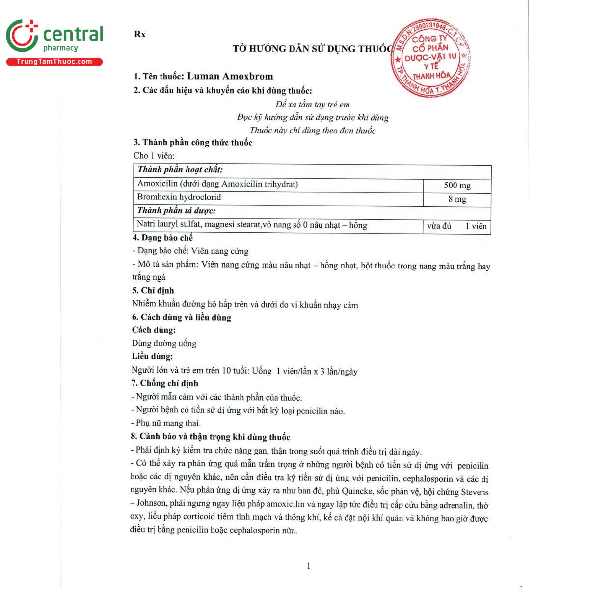 thuoc luman amoxbrom 500mg 8mg 3 V8671 thuoc luman amoxbrom 500mg 8mg 3 V8671