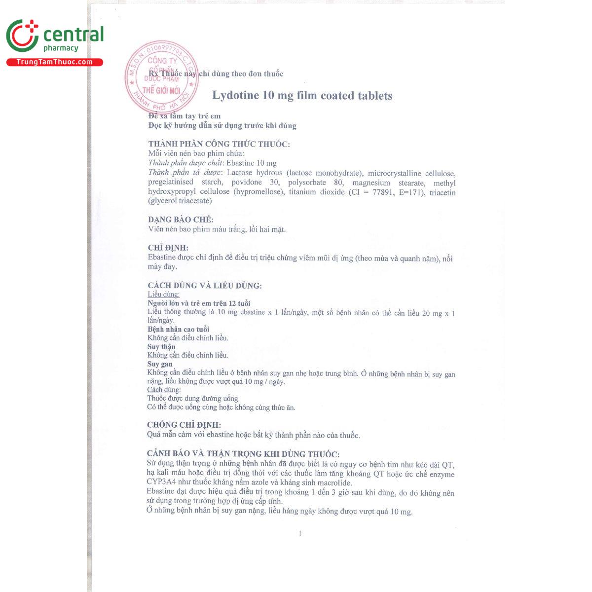thuoc lydotine 10 mg film coated tablets 4 F2781