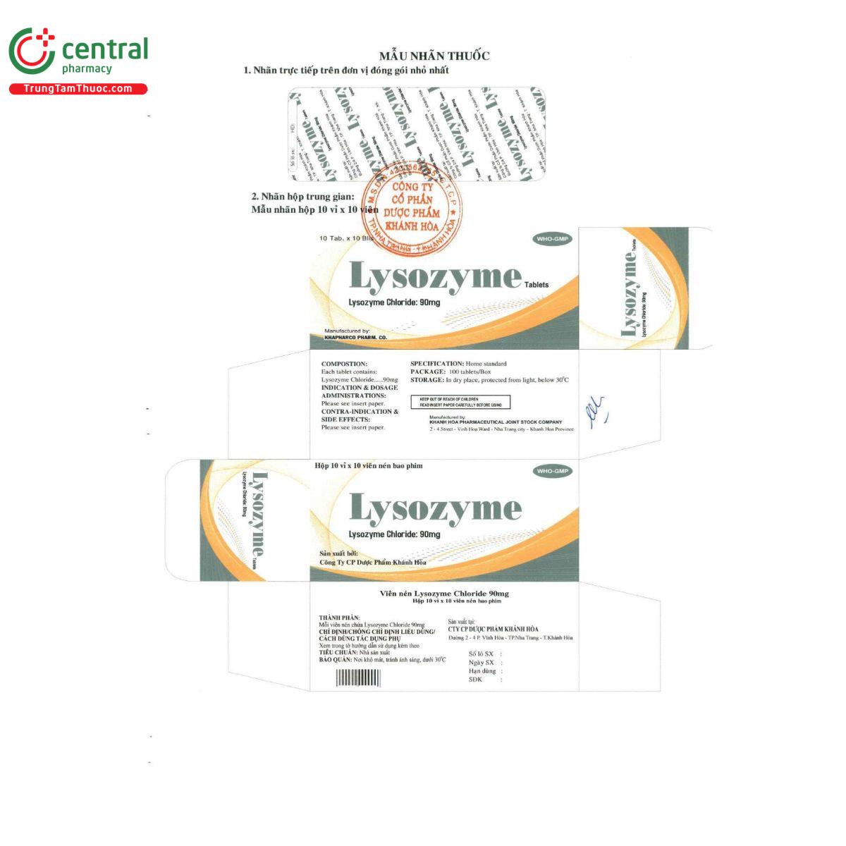thuoc lysozyme 90mg khapharco 2 D1346 thuoc lysozyme 90mg khapharco 2 D1346