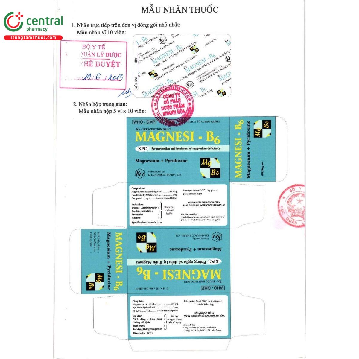 thuoc magnesi b6 khapharco 5 B0202 thuoc magnesi b6 khapharco 5 B0202