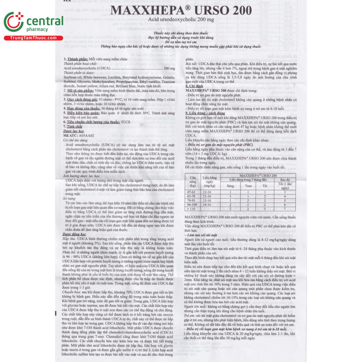 thuoc maxxhepa urso 200mg 10 O5206 thuoc maxxhepa urso 200mg 10 O5206
