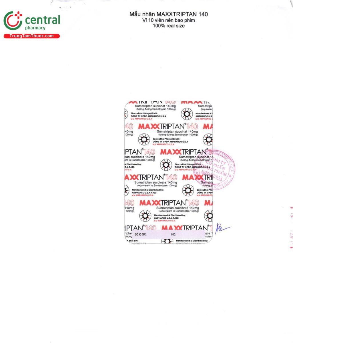thuoc maxxtriptan 140 5 B0833 thuoc maxxtriptan 140 5 B0833