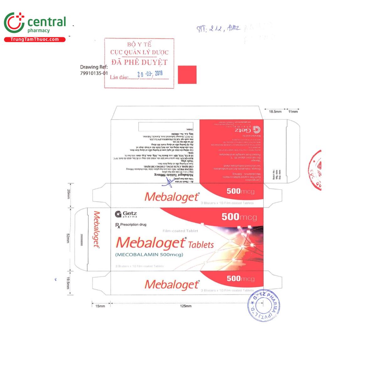 thuoc mebaloget tablets 500mcg 2 S7668 thuoc mebaloget tablets 500mcg 2 S7668