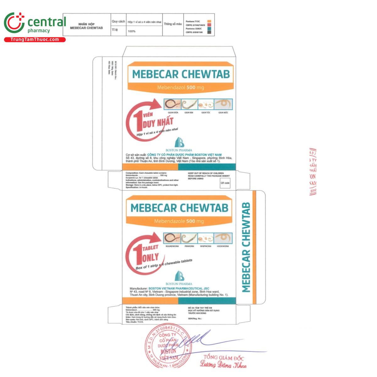 thuoc mebecar chewtab 500mg 7 K4510