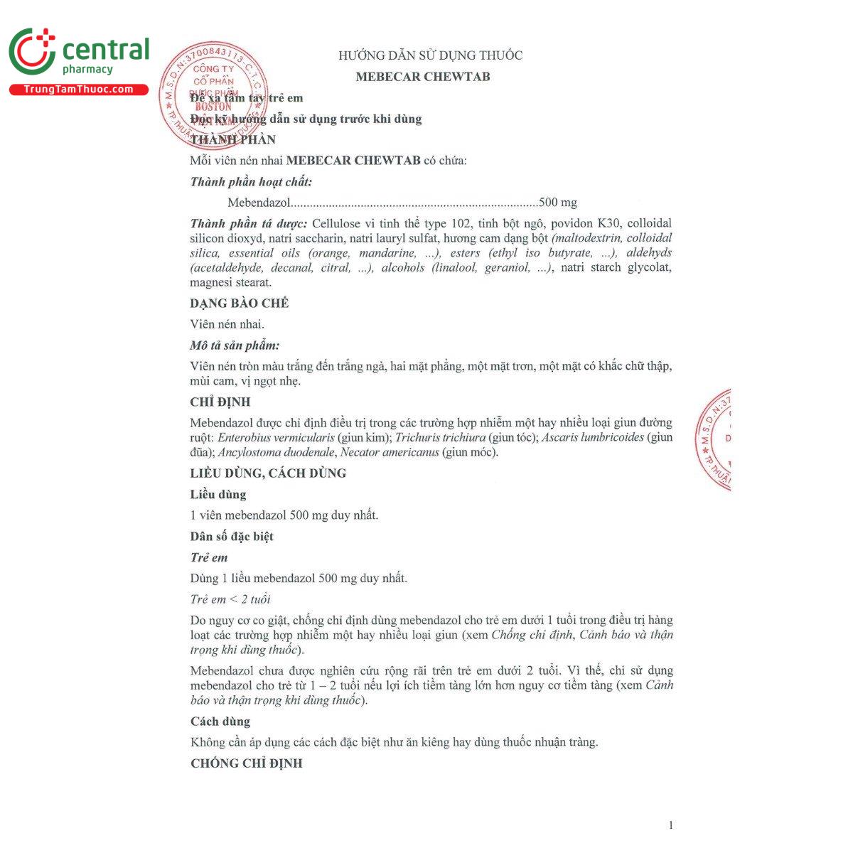 thuoc mebecar chewtab 500mg 9 S7322