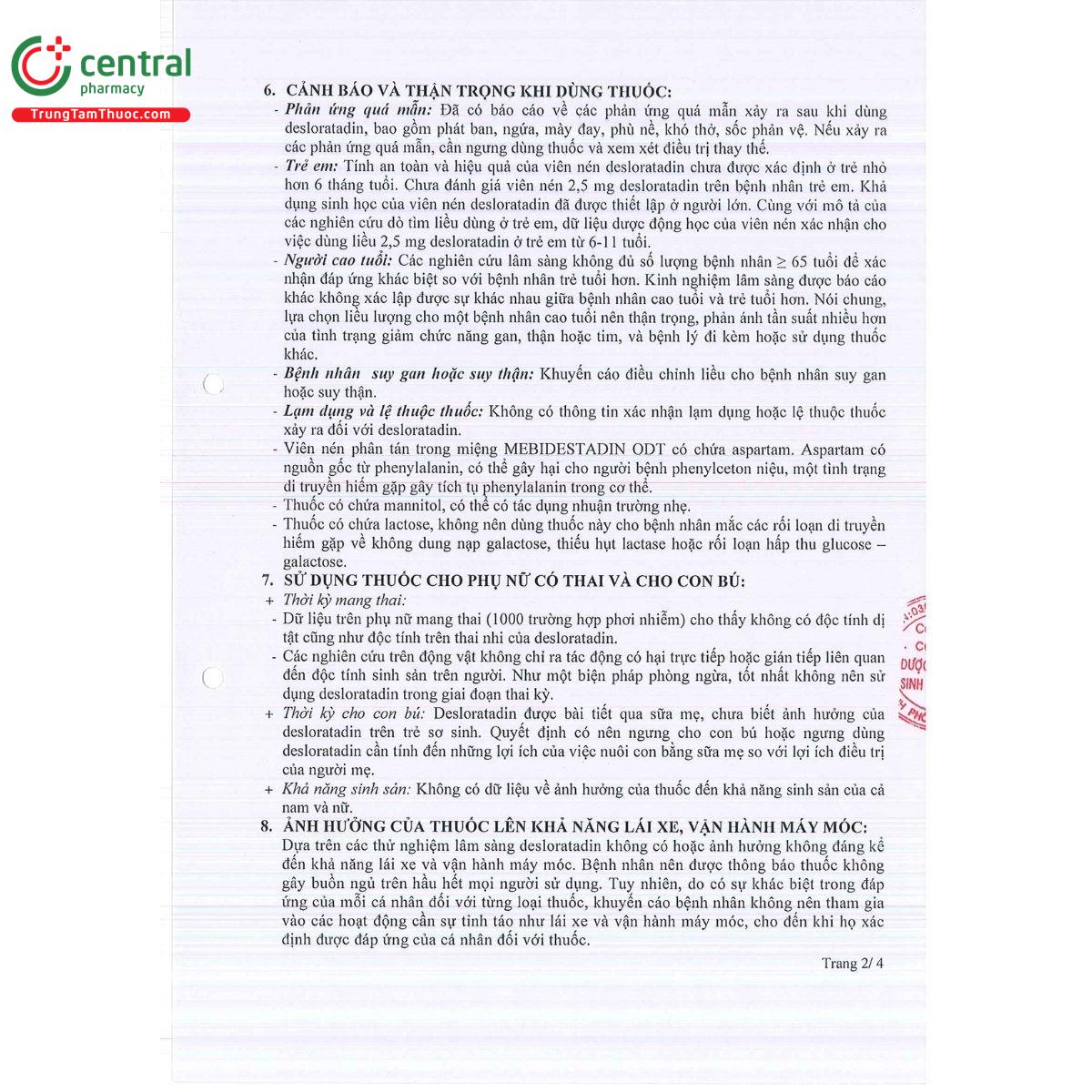 thuoc mebidestadin odt 5mg 6 J3504 thuoc mebidestadin odt 5mg 6 J3504