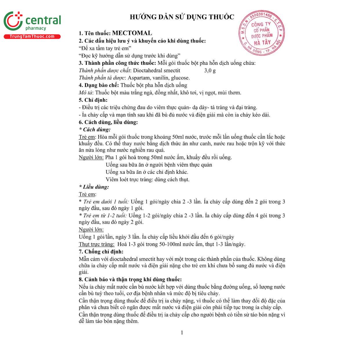 thuoc mectomal 3g 3 V8261