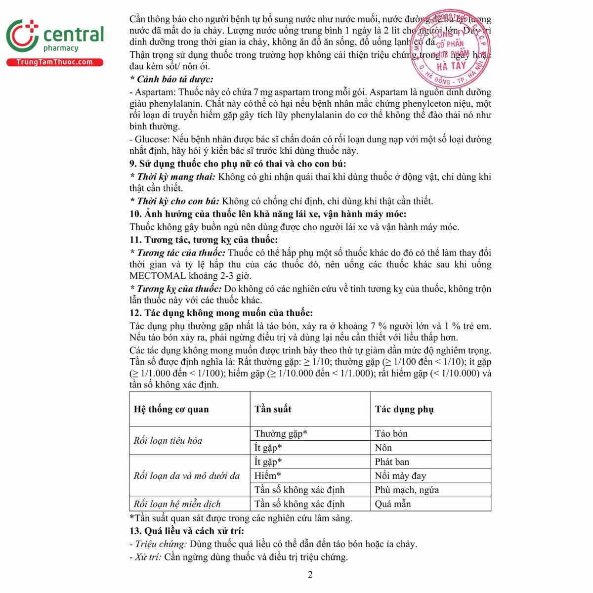 thuoc mectomal 3g 4 G2817