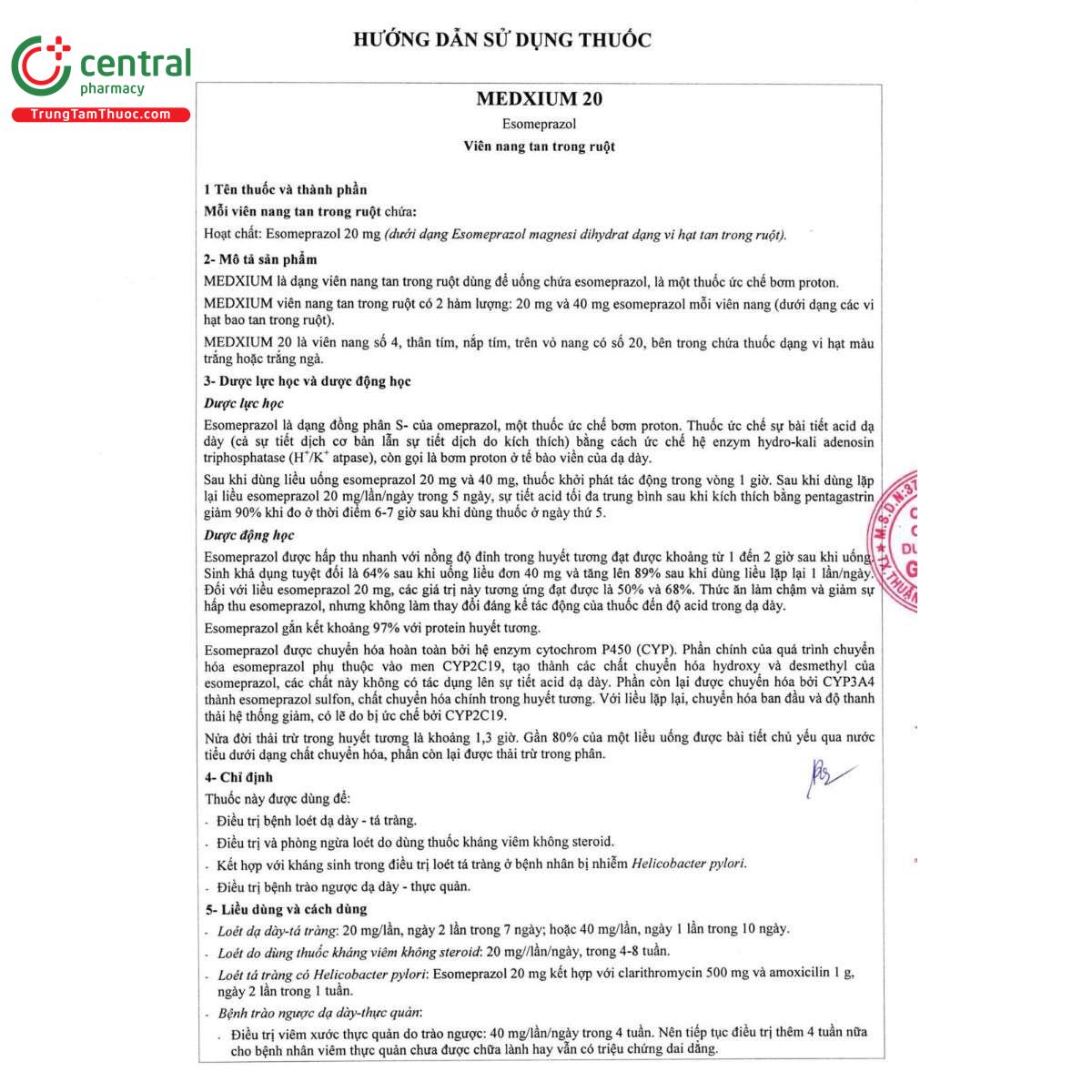 thuoc medxium 20 4 Q6202 thuoc medxium 20 4 Q6202