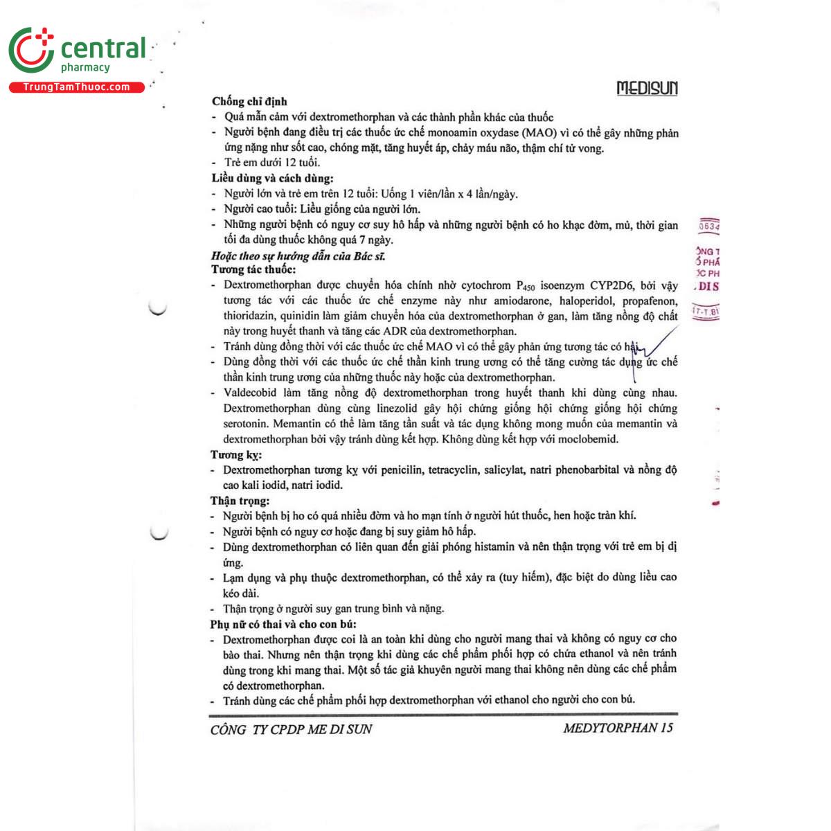 thuoc medytorphan 15 9 O5613 thuoc medytorphan 15 9 O5613