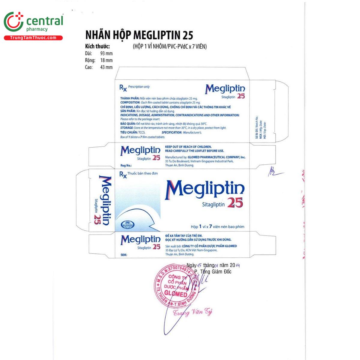 thuoc megliptin 25 12 N5233 thuoc megliptin 25 12 N5233