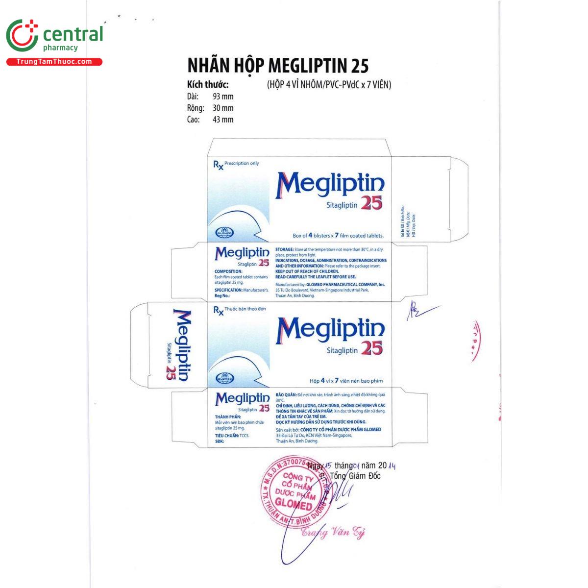 thuoc megliptin 25 14 J3672 thuoc megliptin 25 14 J3672