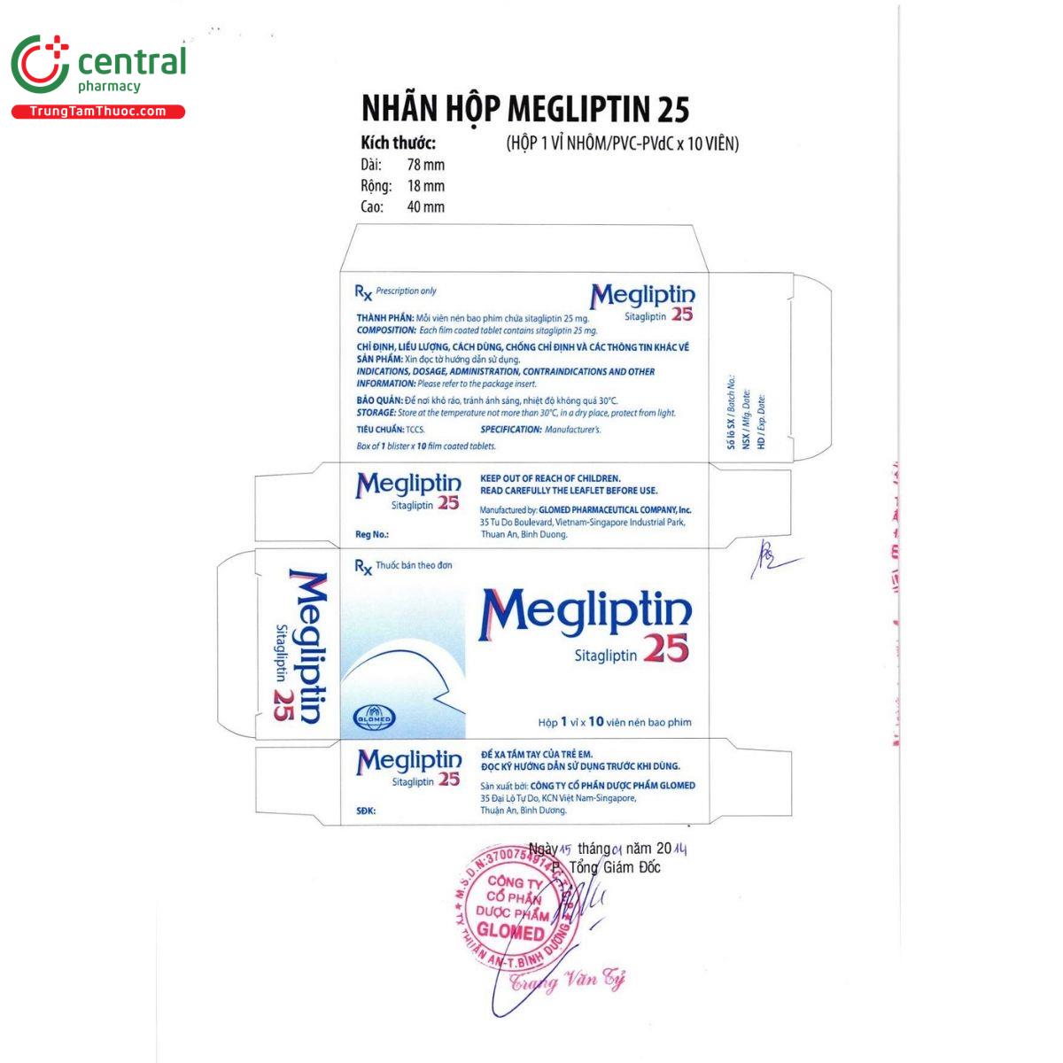 thuoc megliptin 25 9 H3417 thuoc megliptin 25 9 H3417