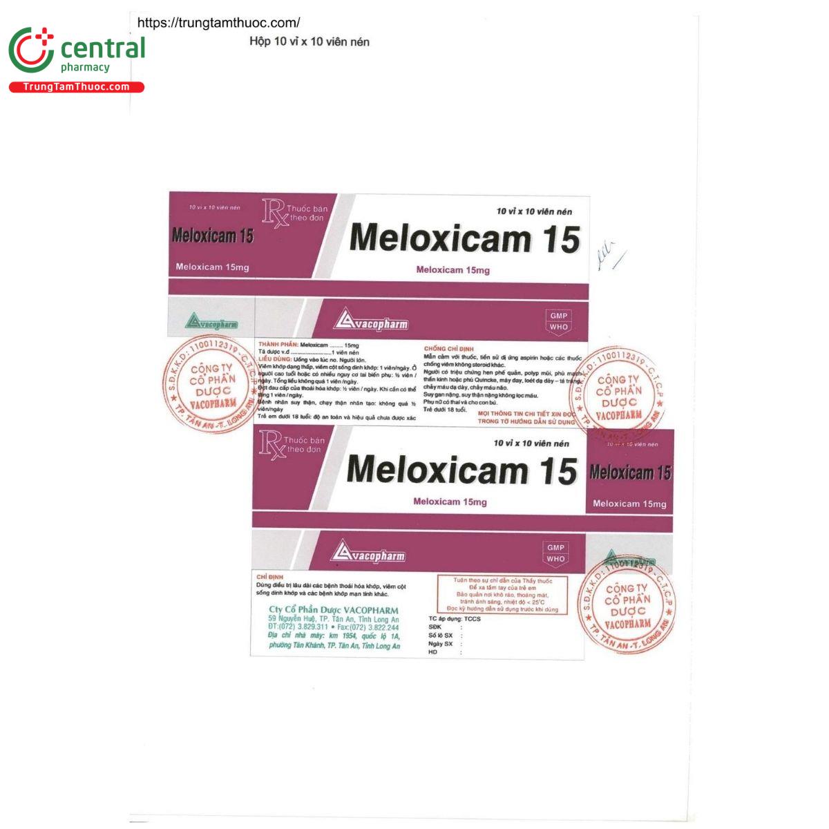 thuoc meloxicam 15mg vacopharm 5 G2832 thuoc meloxicam 15mg vacopharm 5 G2832