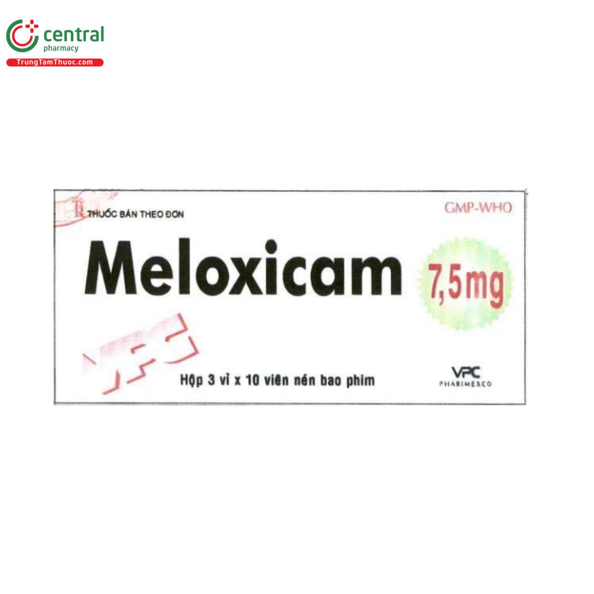thuoc meloxicam 7 5mg pharimexco 1 T7742