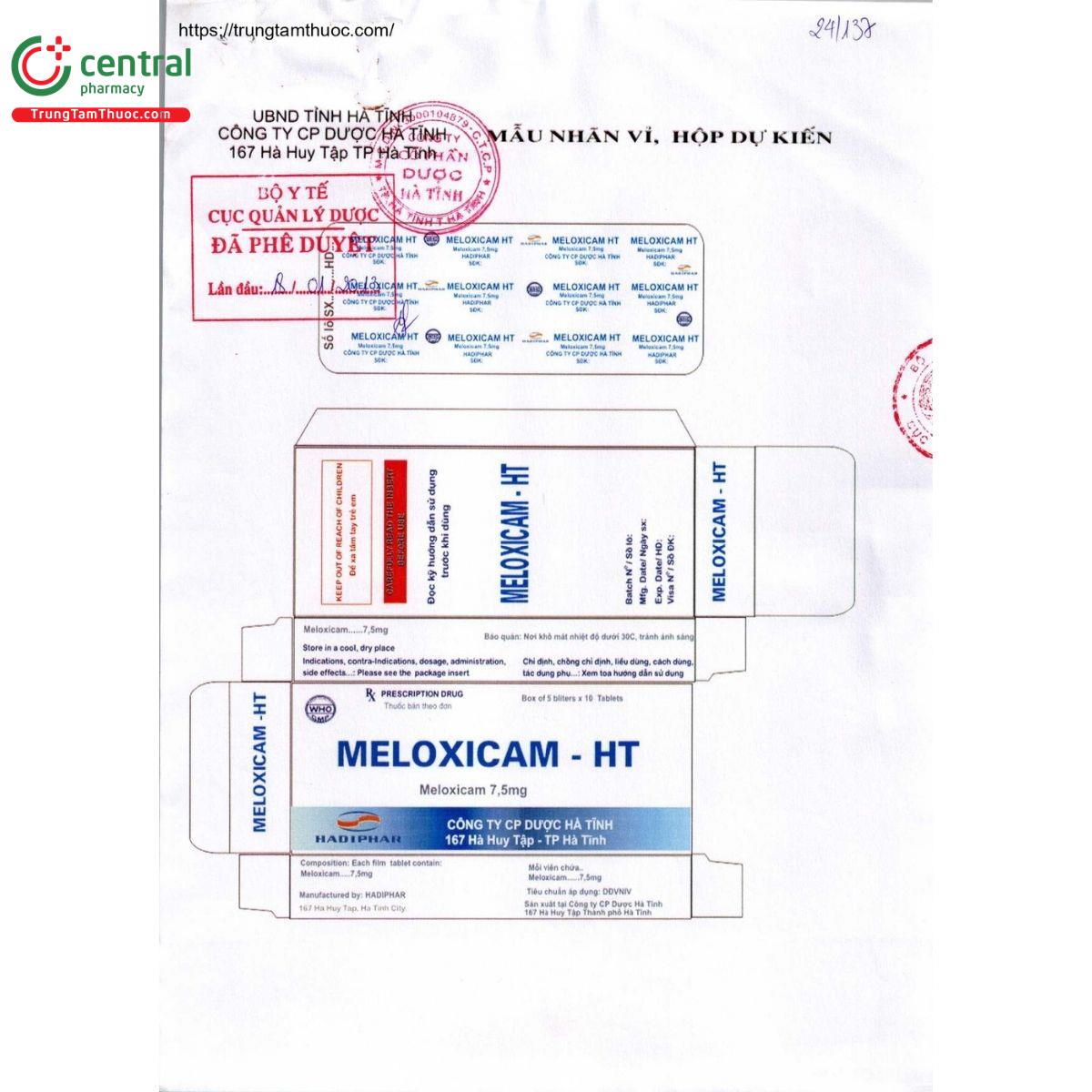 thuoc meloxicam ht 7 5 mg 2 F2416 thuoc meloxicam ht 7 5 mg 2 F2416