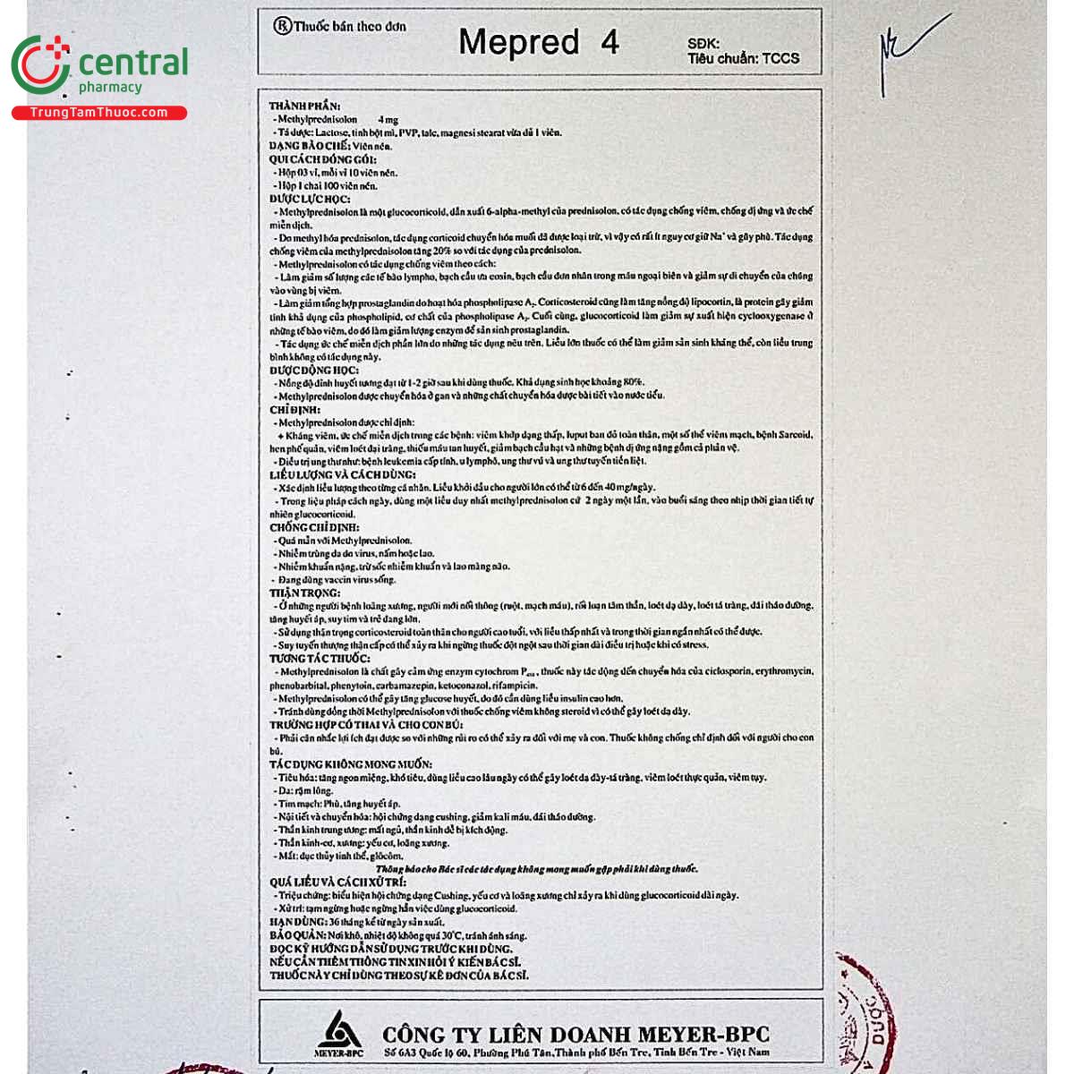 thuoc mepred 4mg 7 I3083 thuoc mepred 4mg 7 I3083