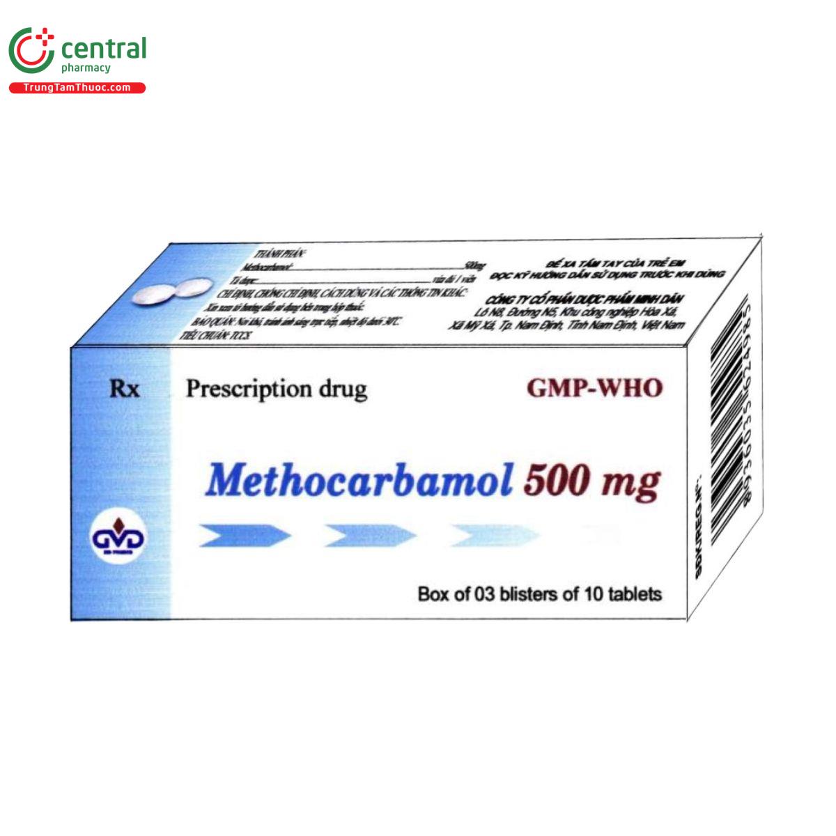 thuoc methocarbamol 500mg minh dan 2 K4141 thuoc methocarbamol 500mg minh dan 2 K4141
