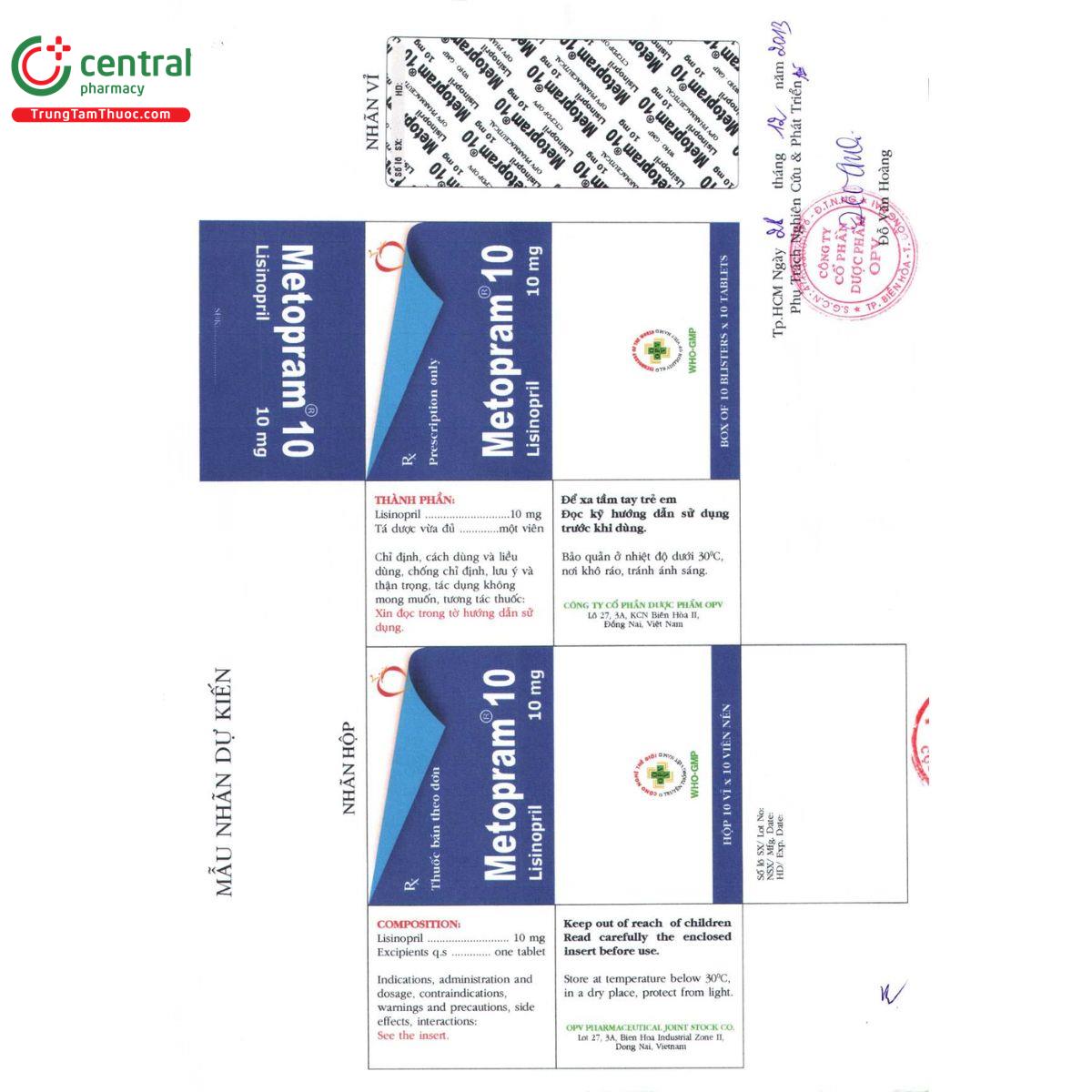 thuoc metopram 10mg 3 M4842 thuoc metopram 10mg 3 M4842
