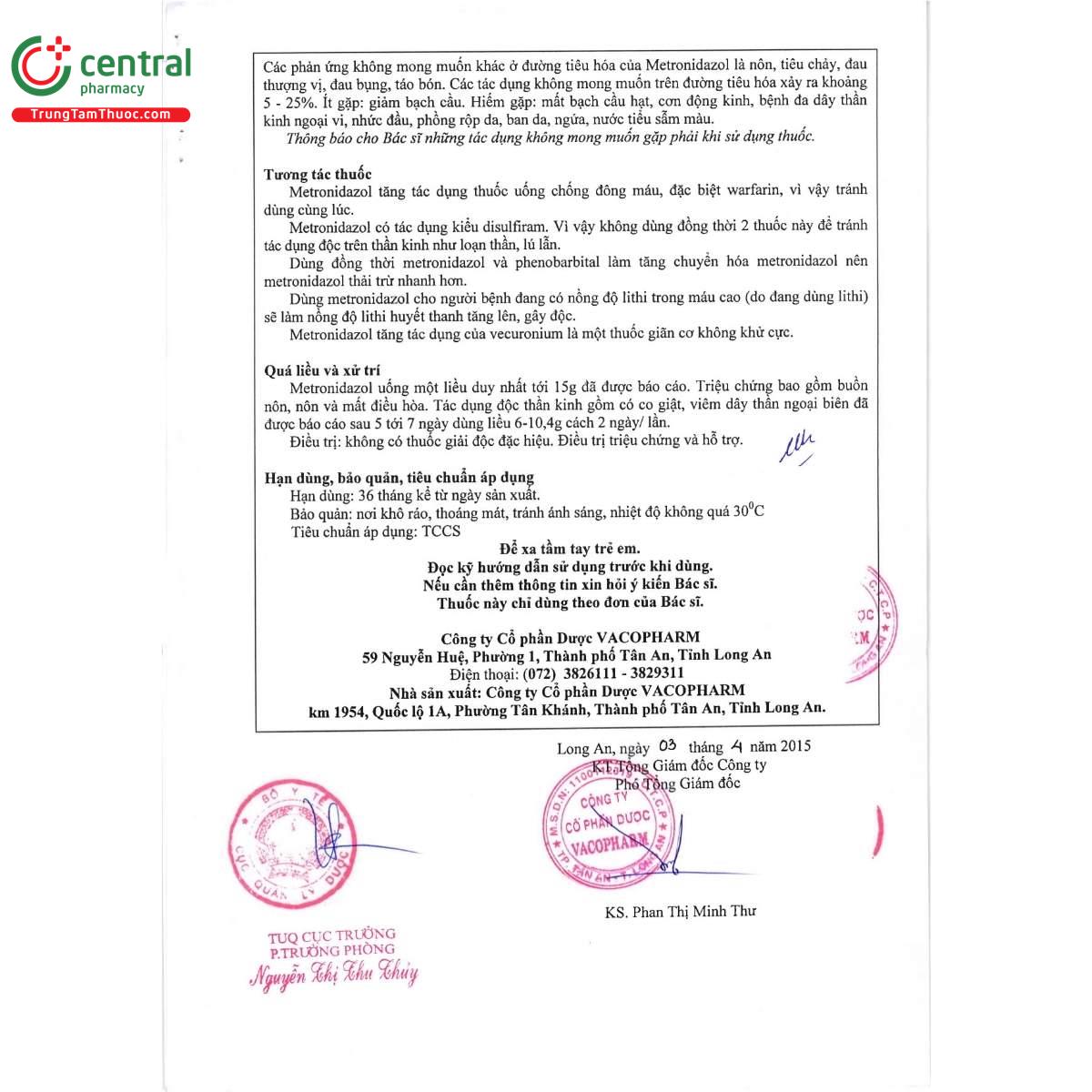 thuoc metronidazol 250 vacopharm 5 P6554 thuoc metronidazol 250 vacopharm 5 P6554