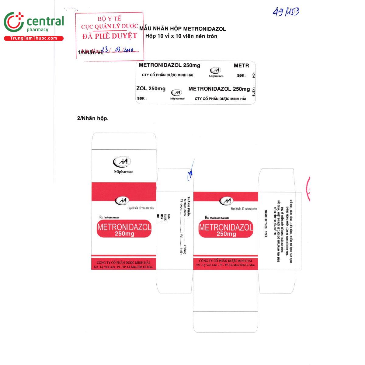 thuoc metronidazol 250mg duoc minh hai 2 D1871 thuoc metronidazol 250mg duoc minh hai 2 D1871