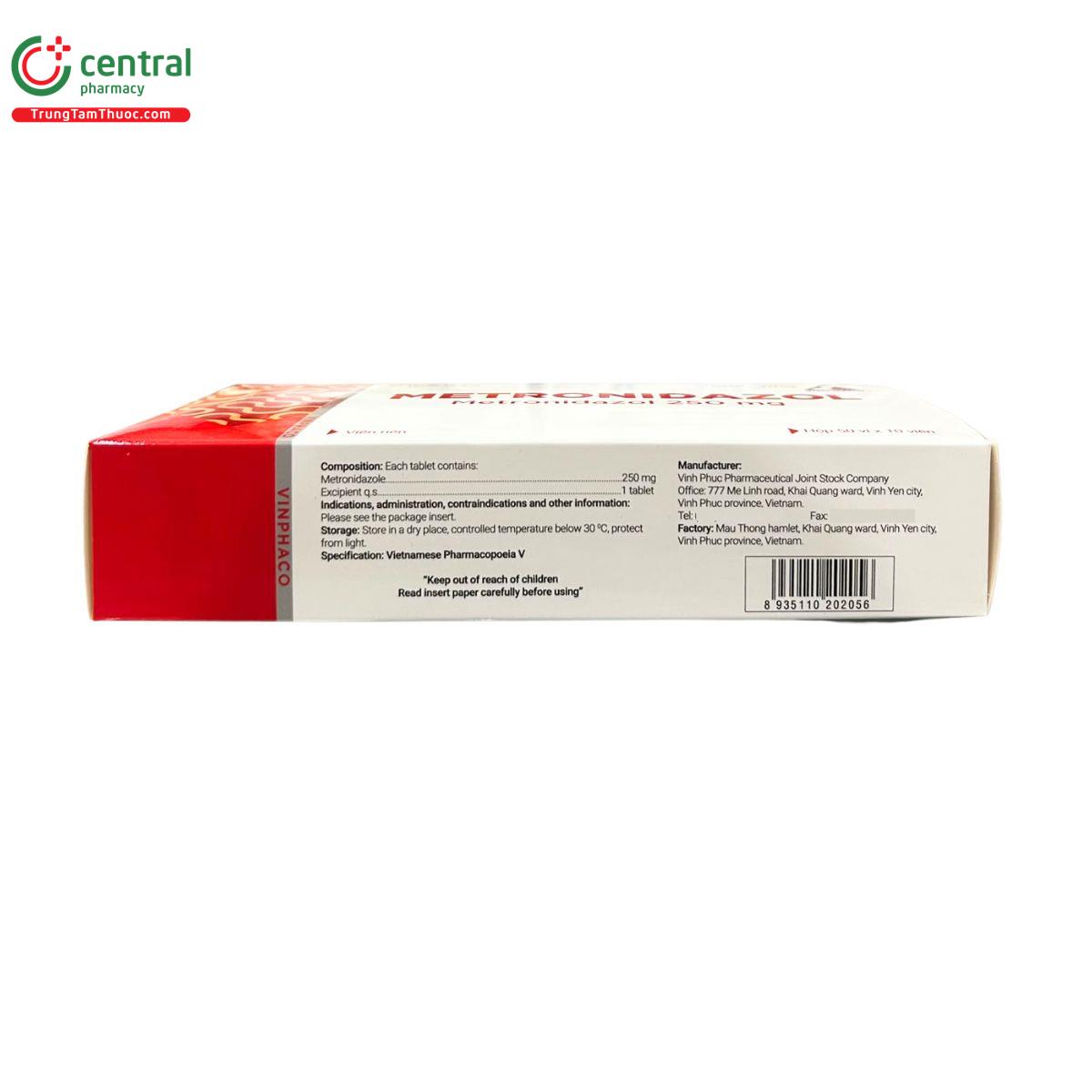 thuoc metronidazol 250mg vinphaco 5 H3588 thuoc metronidazol 250mg vinphaco 5 H3588