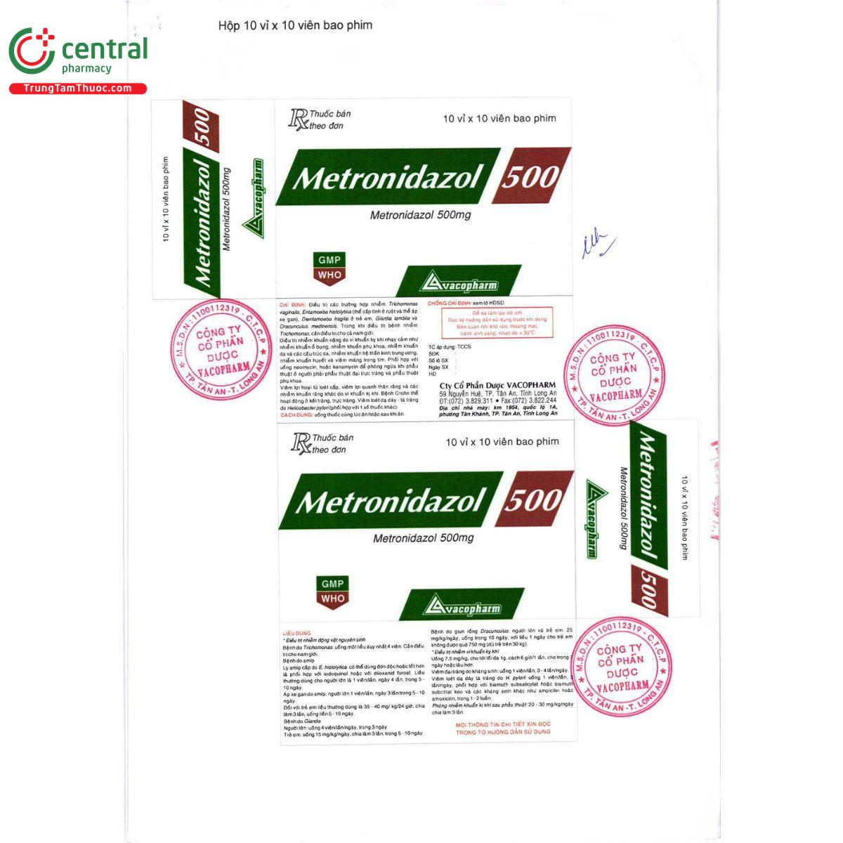 thuoc metronidazol 500mg vacopharm 11 A0243