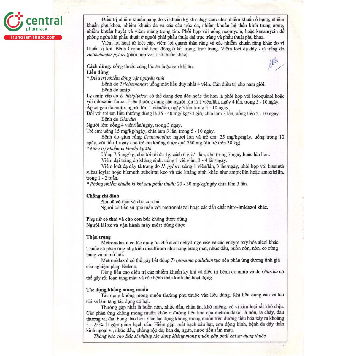 thuoc metronidazol 500mg vacopharm 14 R6418