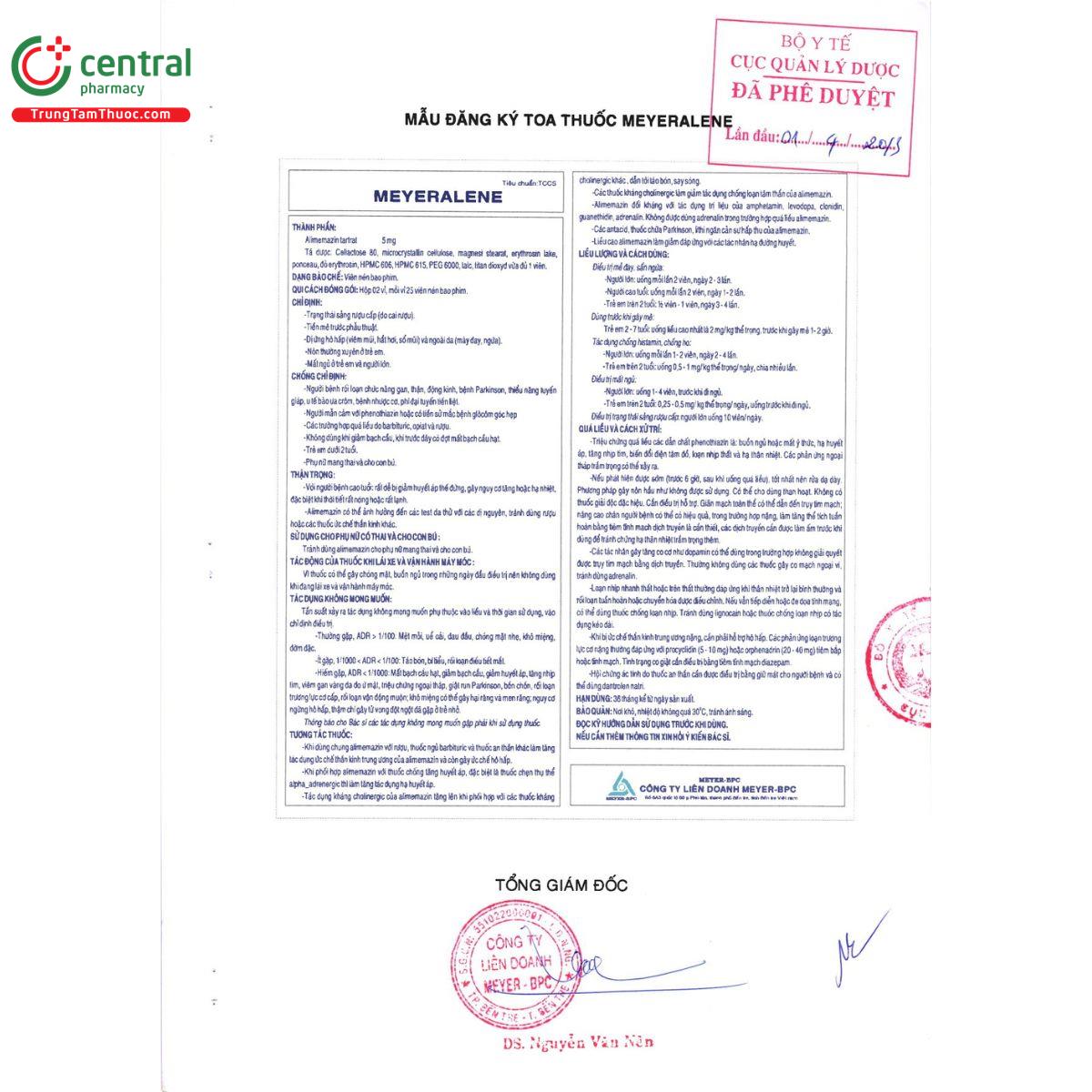 thuoc meyeralene 5 H3013 thuoc meyeralene 5 H3013