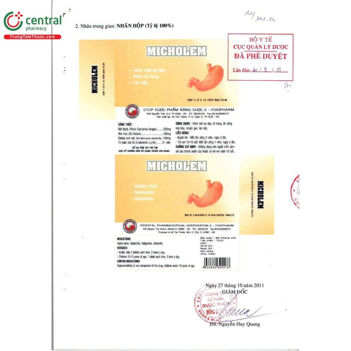 thuoc micholem 3 H2833 thuoc micholem 3 H2833