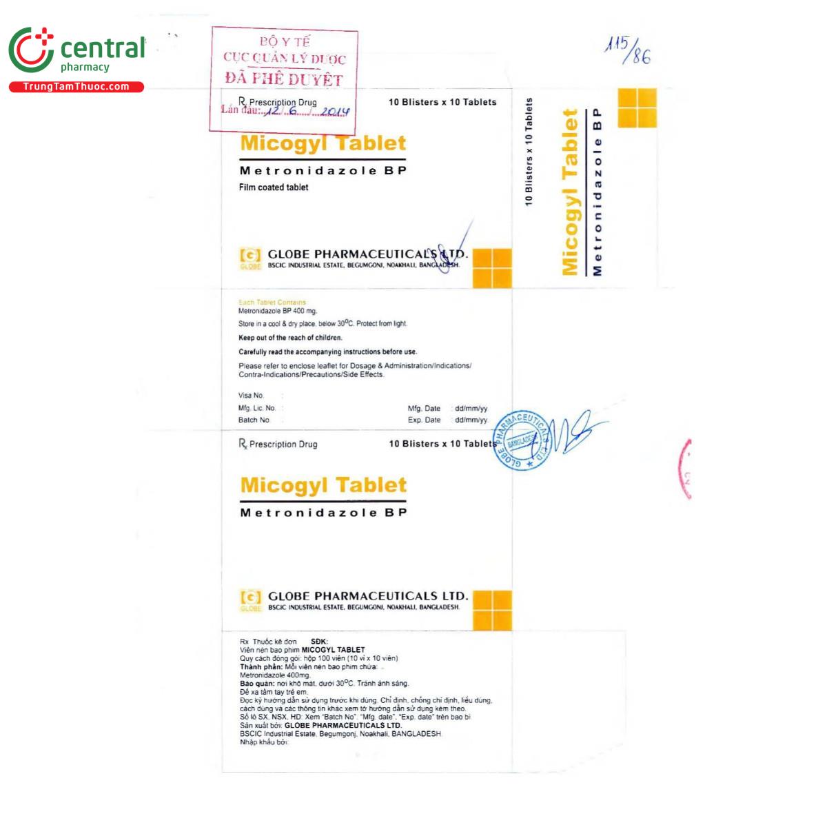 thuoc micogyl tablet 400mg 2 T7446 thuoc micogyl tablet 400mg 2 T7446