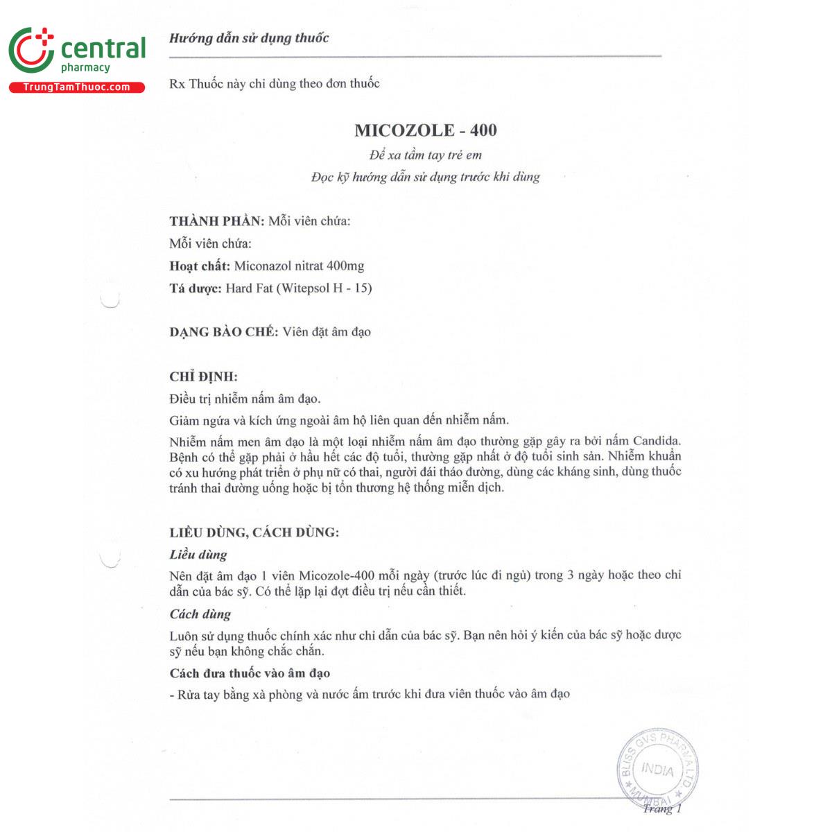 thuoc micozole 400mg 2 R7183 thuoc micozole 400mg 2 R7183