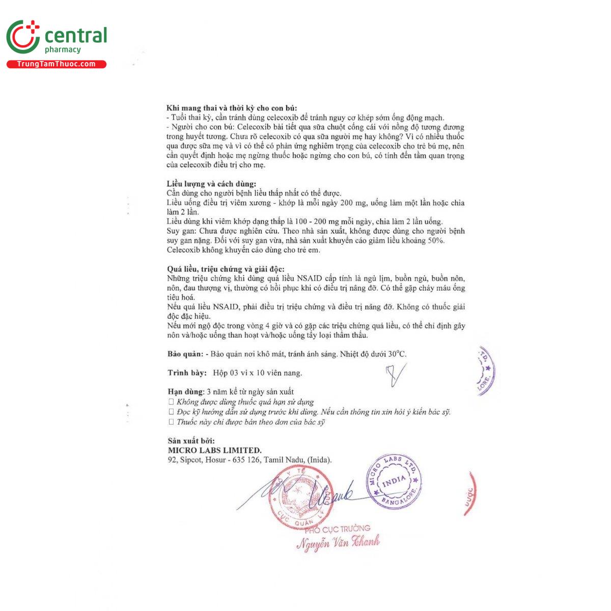 thuoc micro celecoxib 200 5 L4781 thuoc micro celecoxib 200 5 L4781