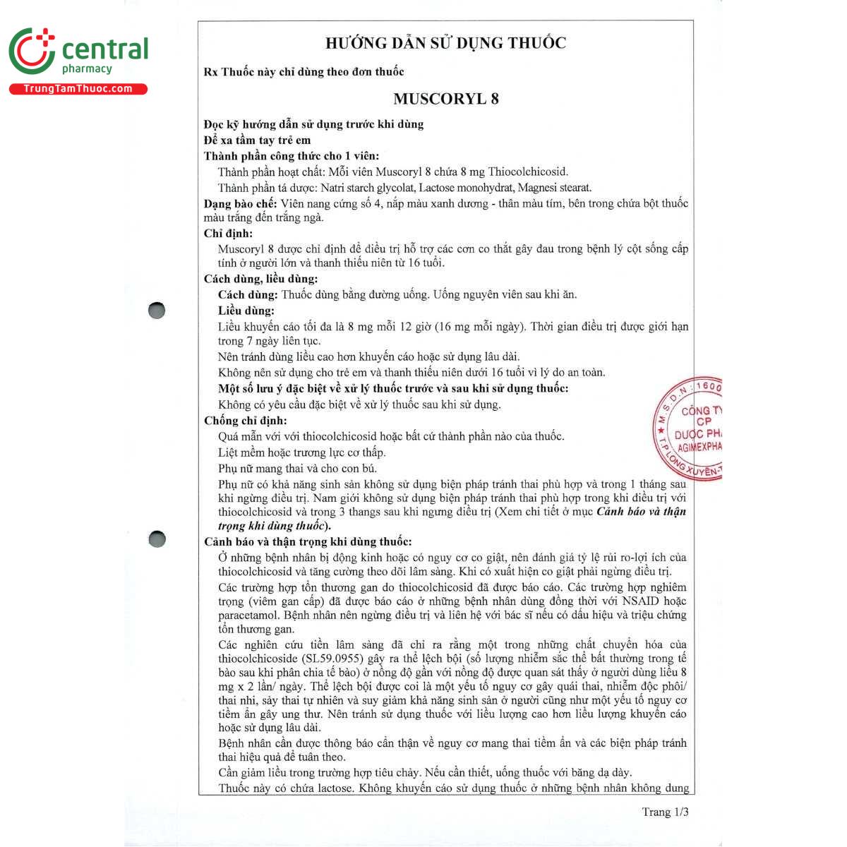 thuoc muscoryl 8mg 10 N5163