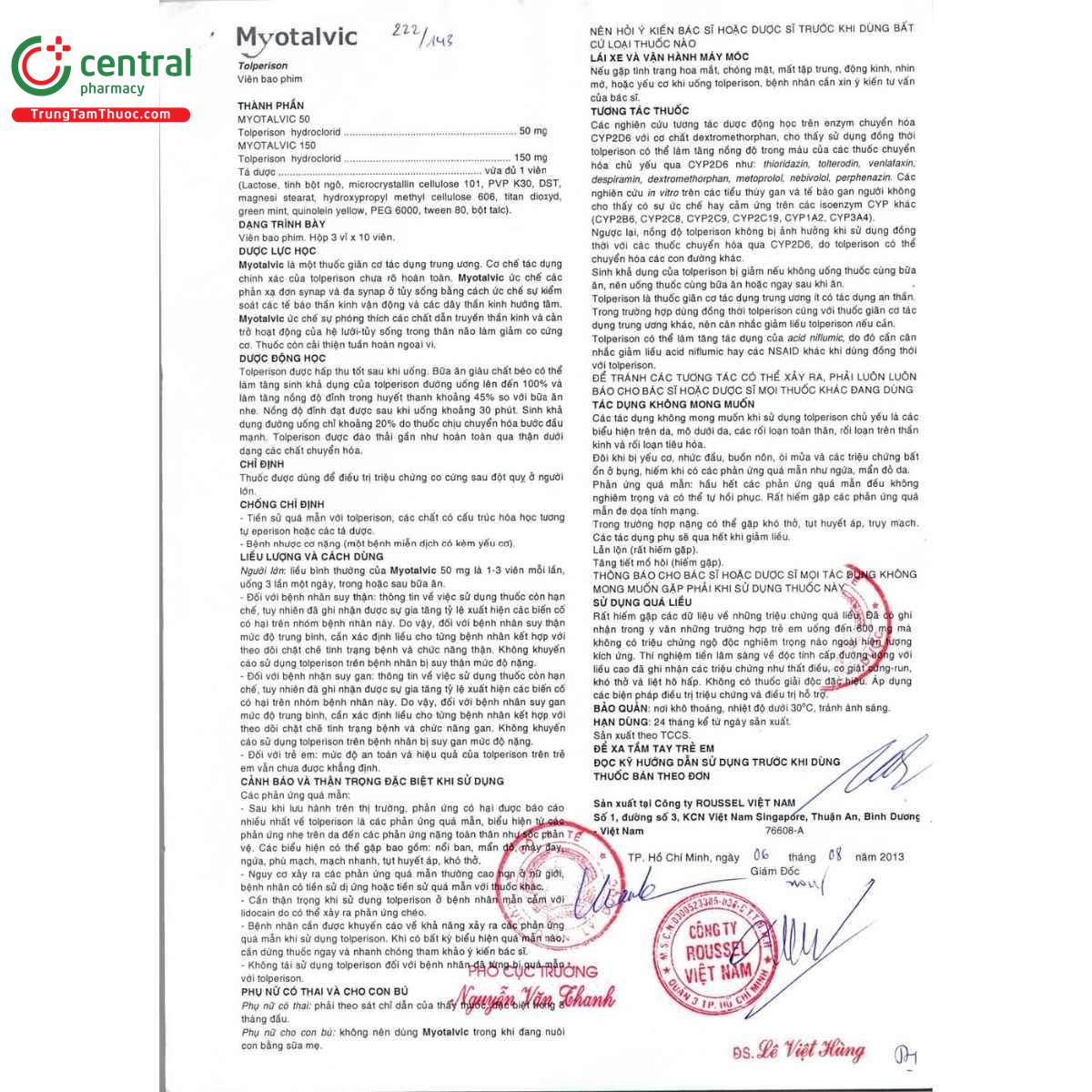 thuoc myotalvic 50 5 U8775 thuoc myotalvic 50 5 U8775