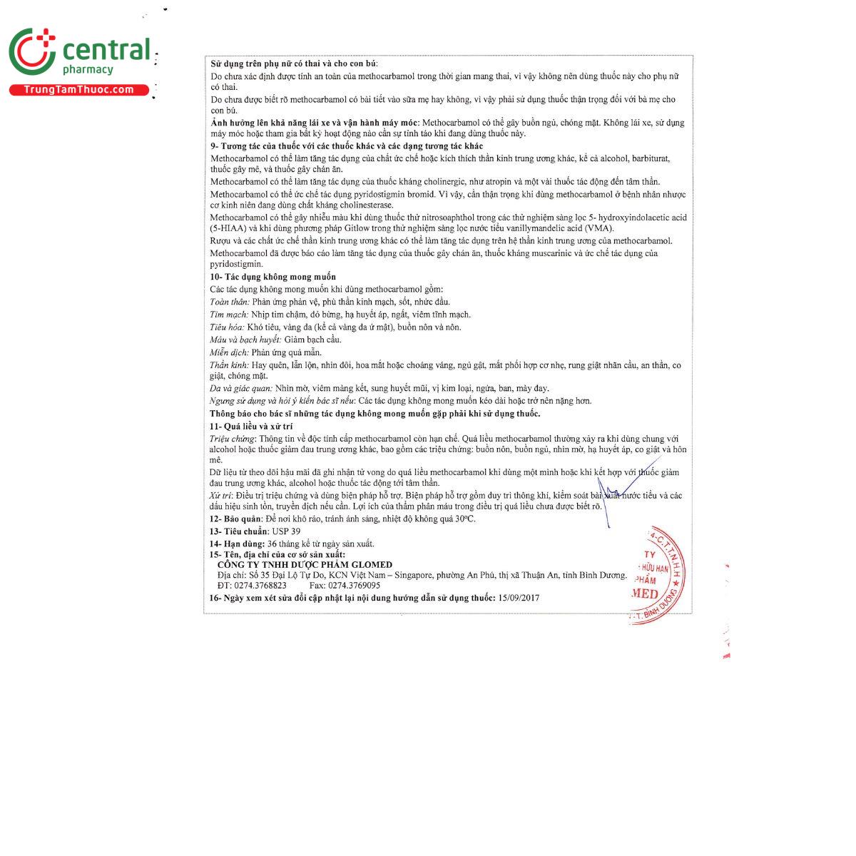 thuoc mysomed 750mg 11 C0277 thuoc mysomed 750mg 11 C0277