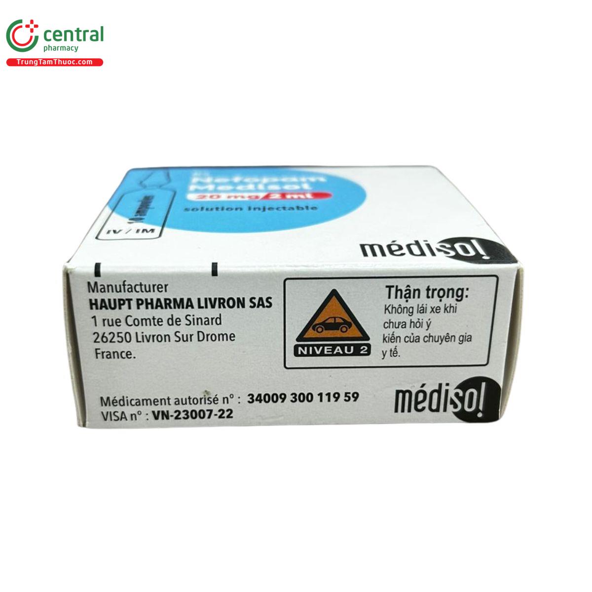 thuoc nefopam medisol 20mg 2ml 5 P6428