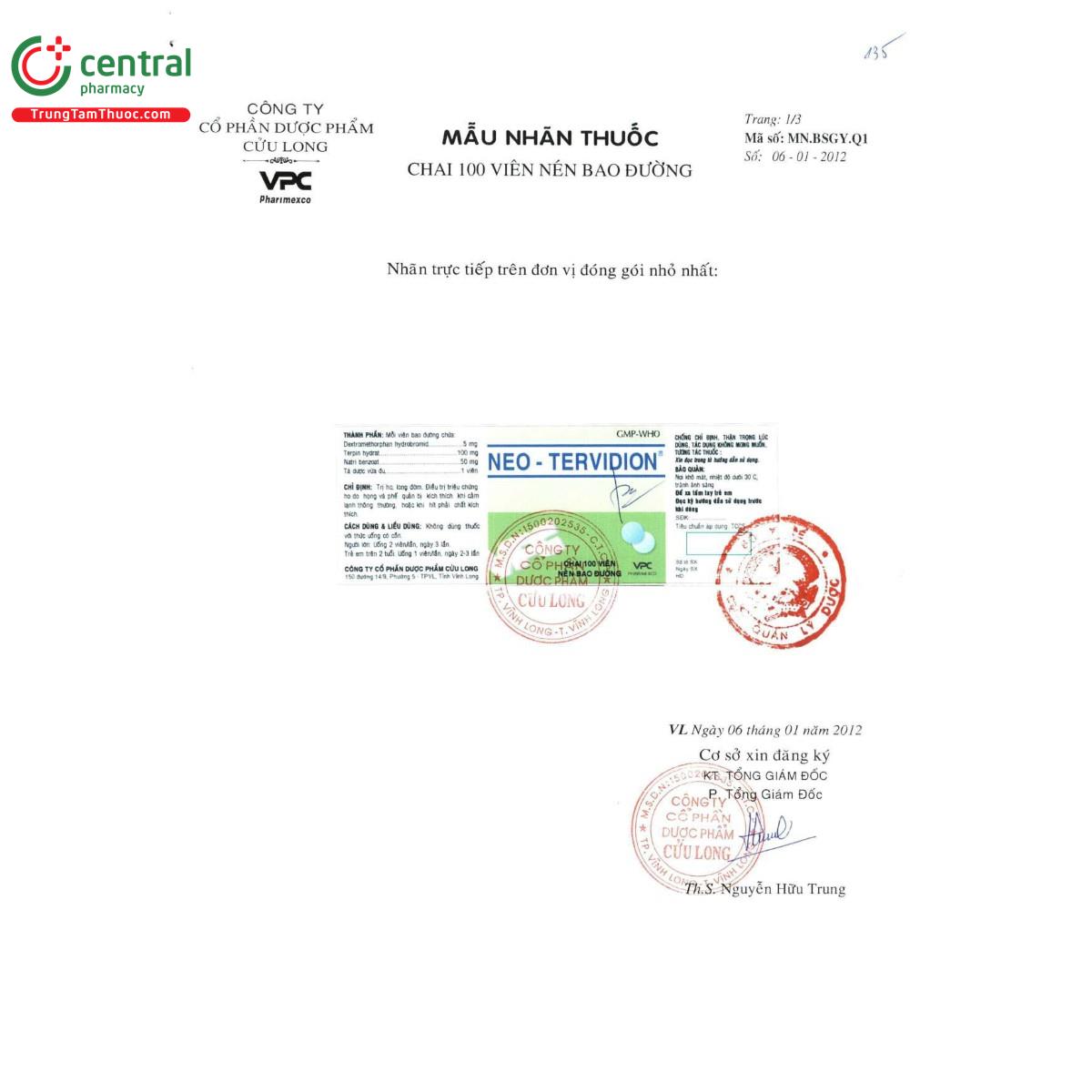 thuoc neo tervidion 2 T8044 thuoc neo tervidion 2 T8044